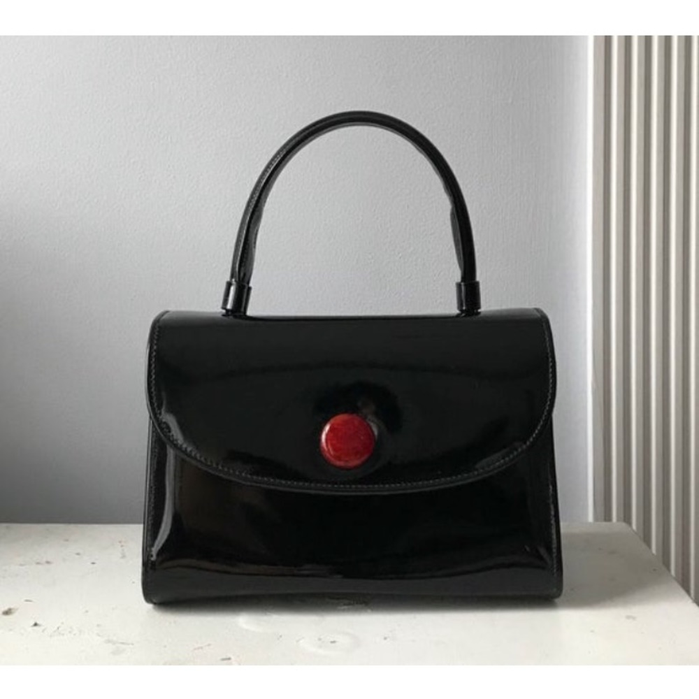 Patent Leather Small Top Handle Bag